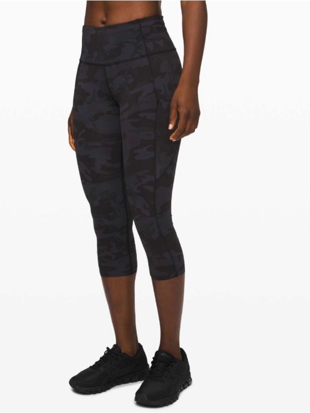 Lululemon fast and free crop II 19" camo non reflective leggings 12